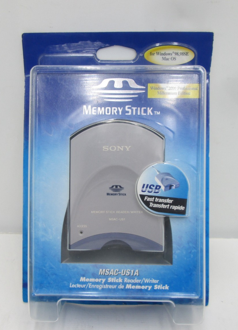 NEW Sony USB Interface Card Reader for Memory Stick - PC/Mac (MSAC-US1)