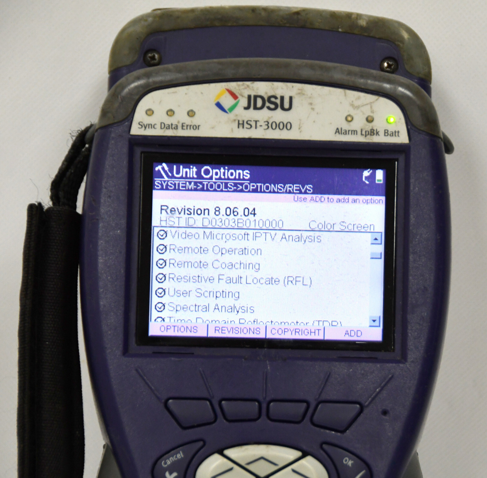 JDSU HST-3000 Meter w/BDCM-WB2 Module Color