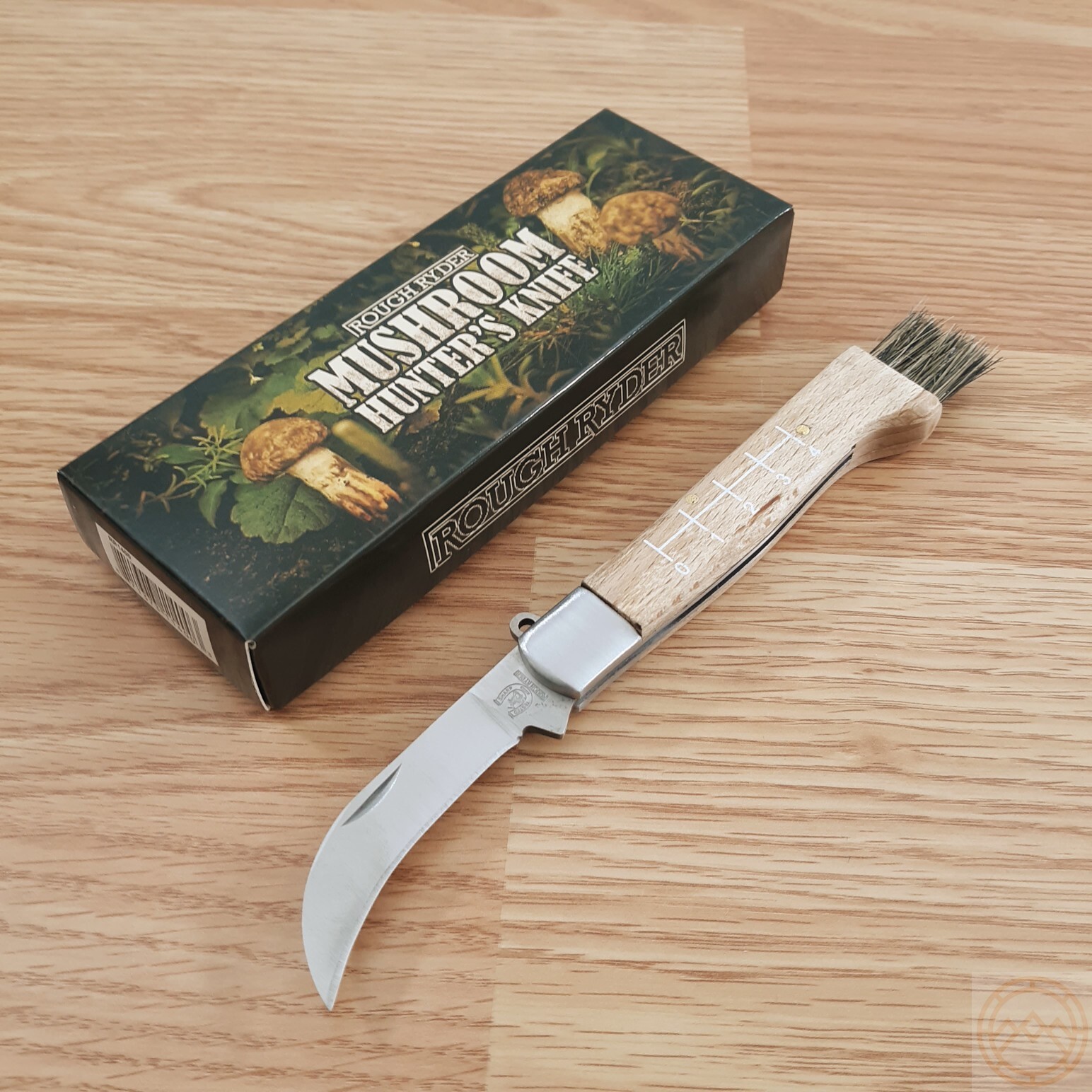 Rough Ryder Mushroom Folding Knife 2.63" Stainless Pruning Blade  Wood Handle