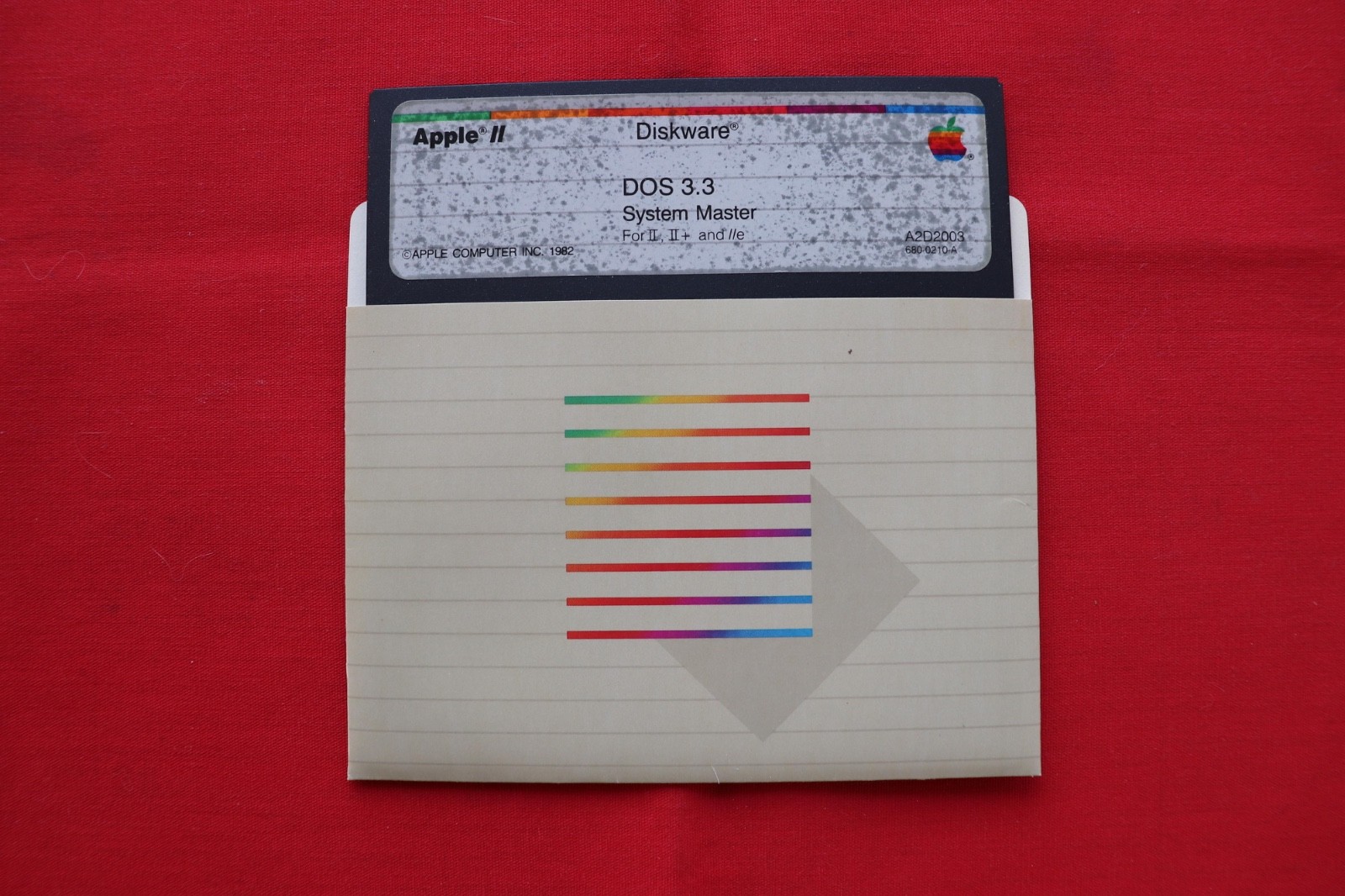 APPLE COMPUTER II, II+, IIE DOS 3.3 SYSTEM MASTER DISKETTE