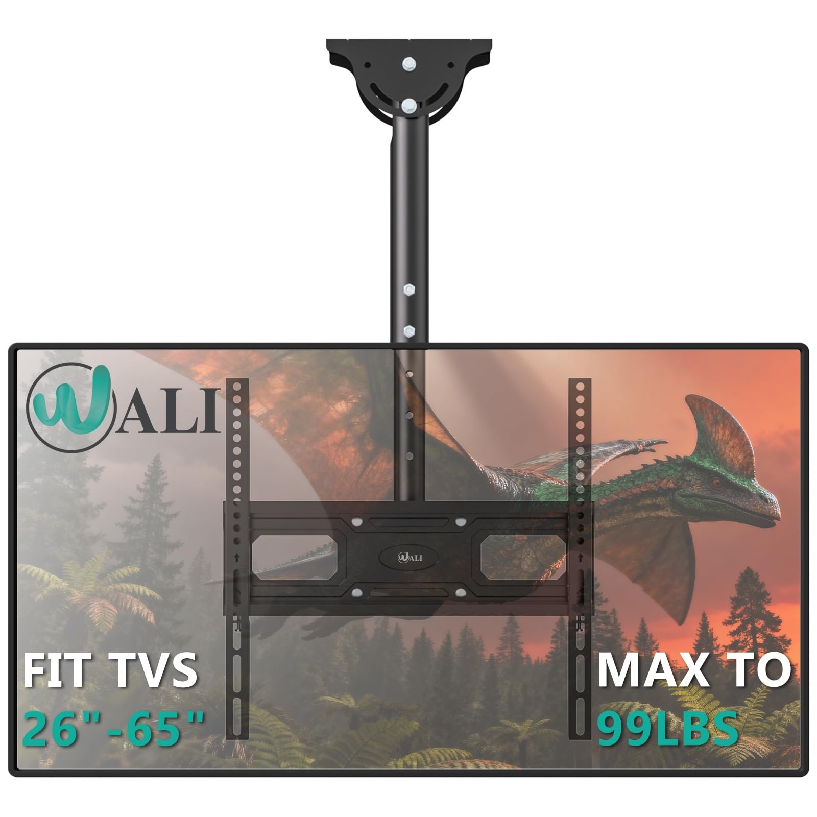 Ceiling TV Mount 26-65 Inch Screens Full Motion Bracket VESA 400x400 Adjustable