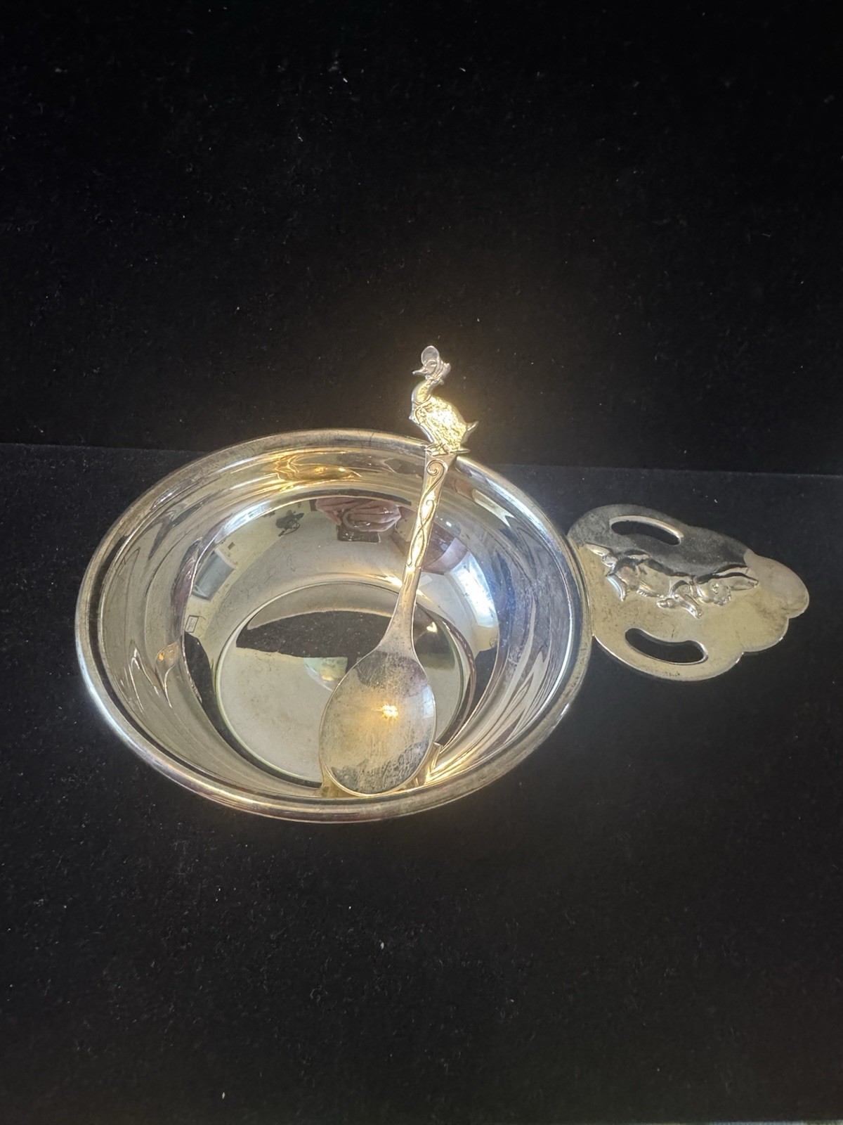 Vintage Beatrix Potter Peter Rabbit Porringer by F Warner & Co Bowl And Spoon