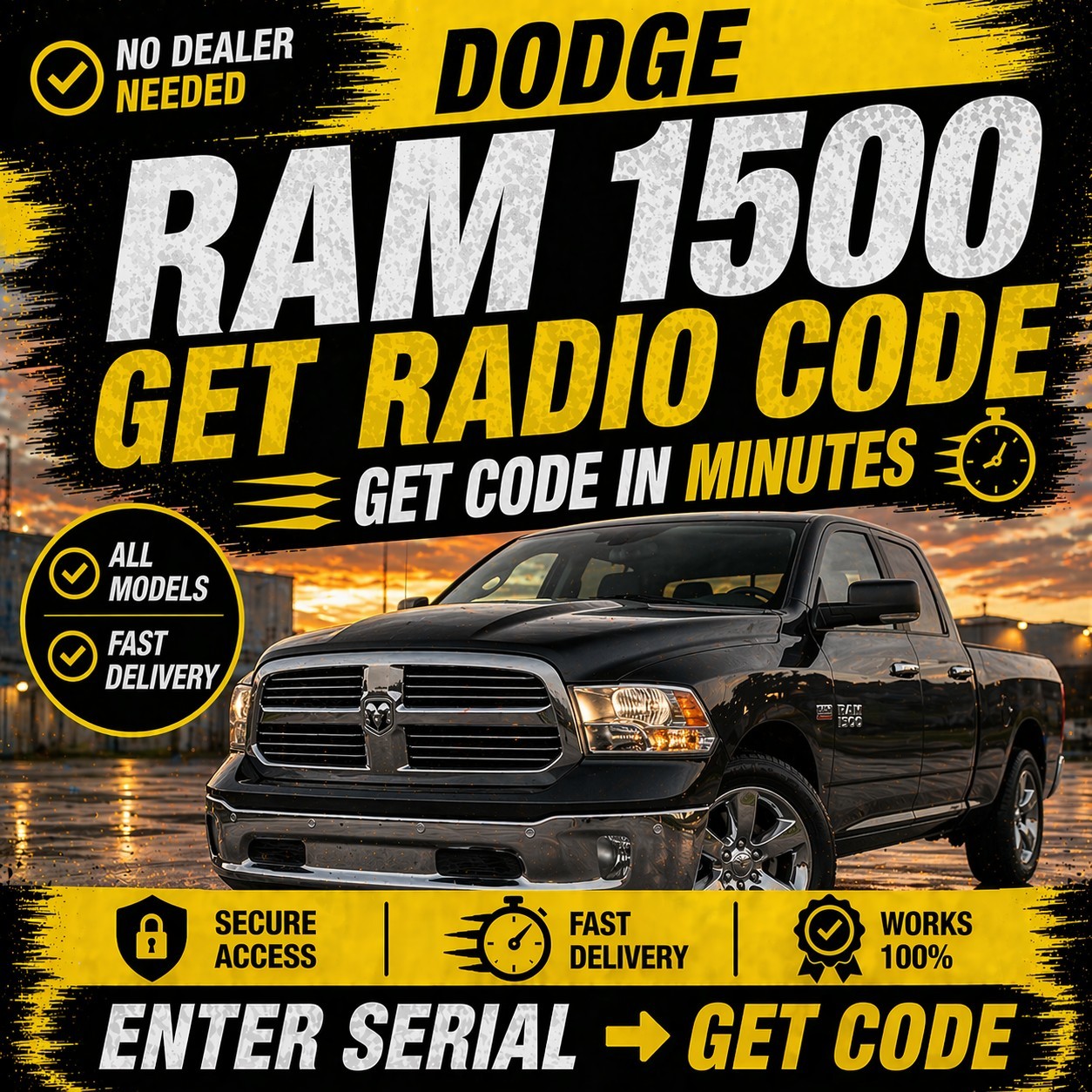 🔓 Dodge Ram 1500 Radio Code Unlock Pin | In Minutes | Enter Serial Number ✅