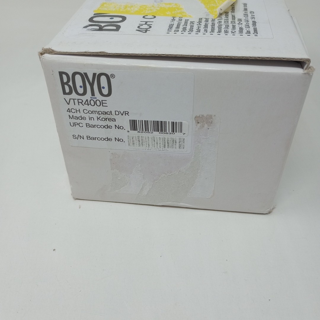 BOYO VTR400E 4CH Compact DVR Black Box NOS (Open Box)