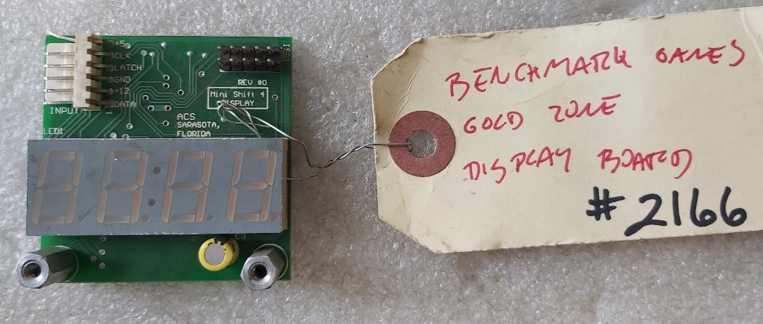 BENCHMARK GOLD ZONE Arcade Game DISPLAY Board (2166)