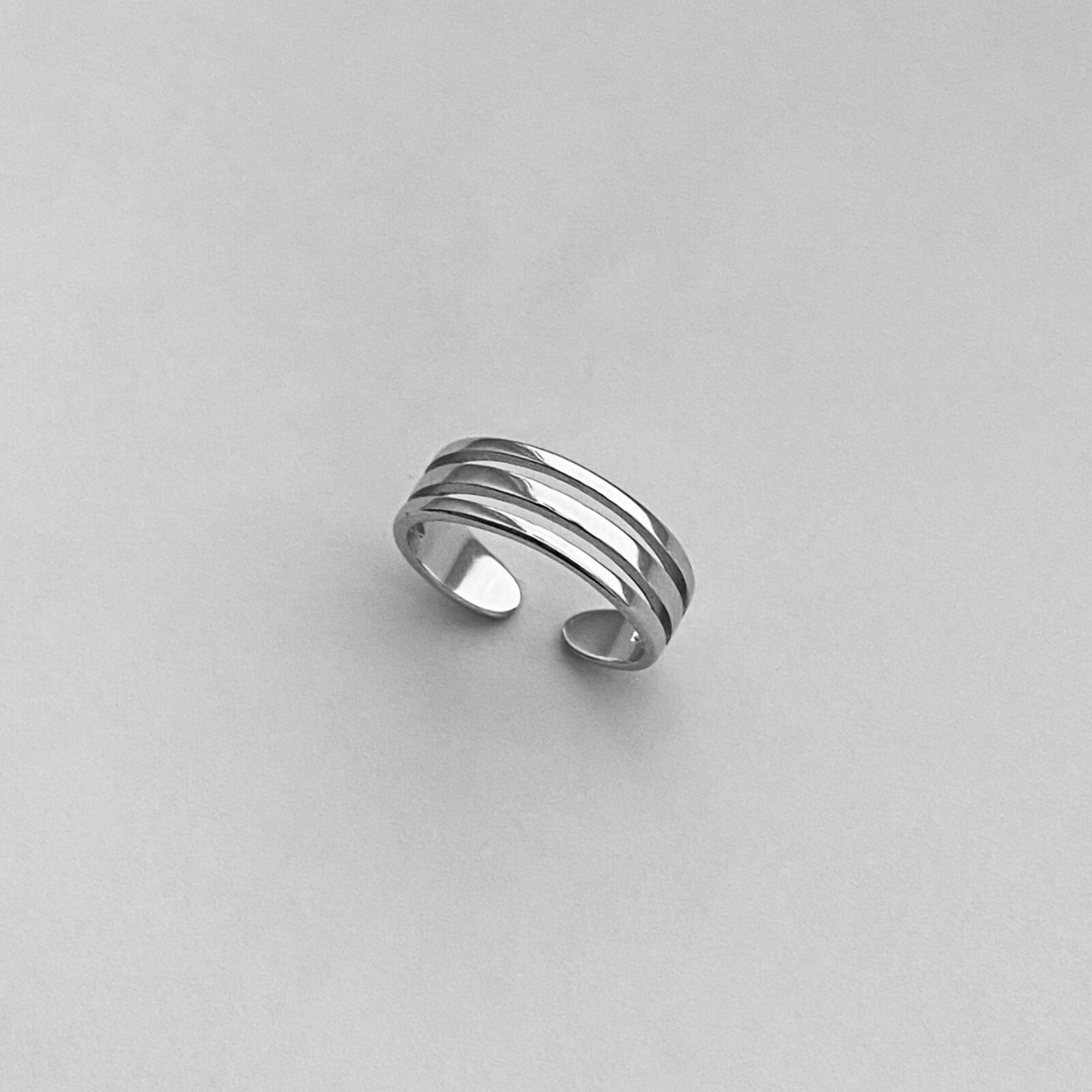Sterling Silver Triple Band Toe Ring, Silver Ring, Silver Band, Boho Ring