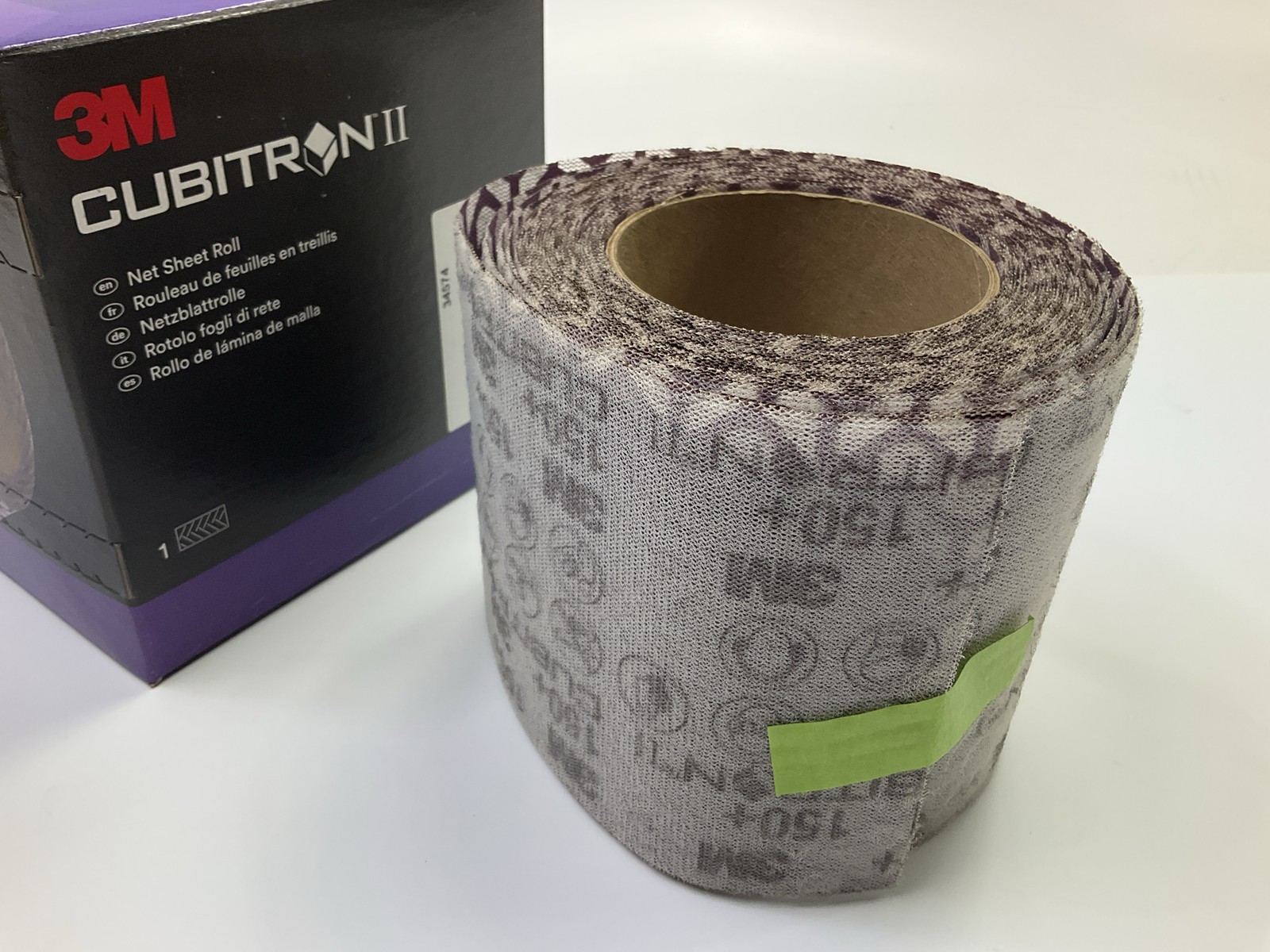 3M 34574 Cubitron II Clean Sanding NET Sanding Sheet Roll 150 Grit, 15mm X 10 M