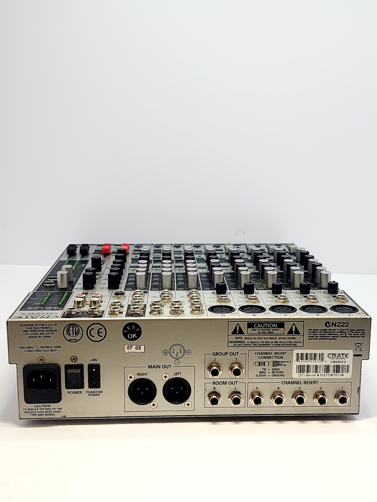 Crate Audio Cmx53fx Audio Mixing Interface Console 24 Bit Dsp Effect Engine