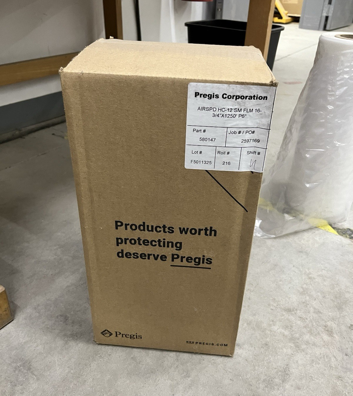 Pregis Airspeed Hybrid Cushioning Film Roll P6 16-3/4" x 1250' Clear Sealed Box