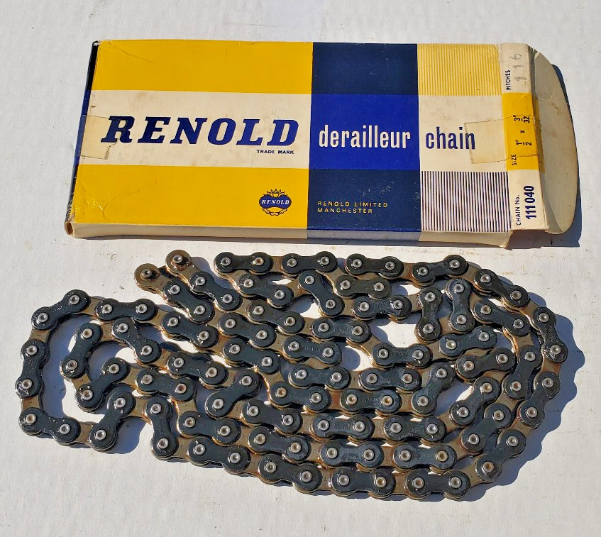NOS Renold Bicycle Derailleur Chain 5 10 spd Schwinn Raleigh Triumph Vtg 116L