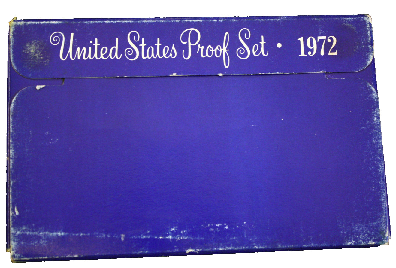 1972-S Proof Set U.S. Mint Original Government Packaging Box 5 Coins Genuine