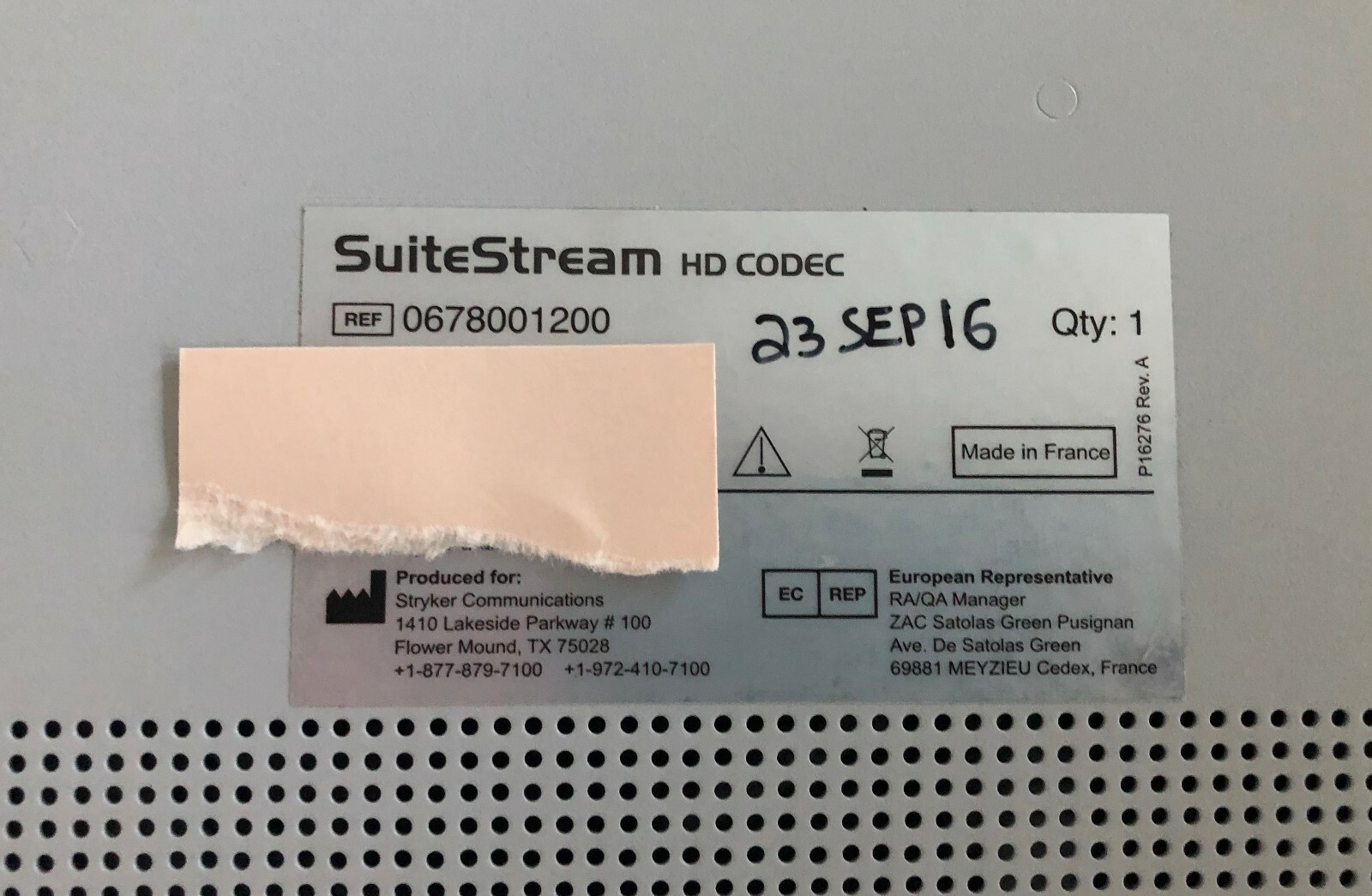 Stryker 678-001-200 SuiteStream HD Codec Console