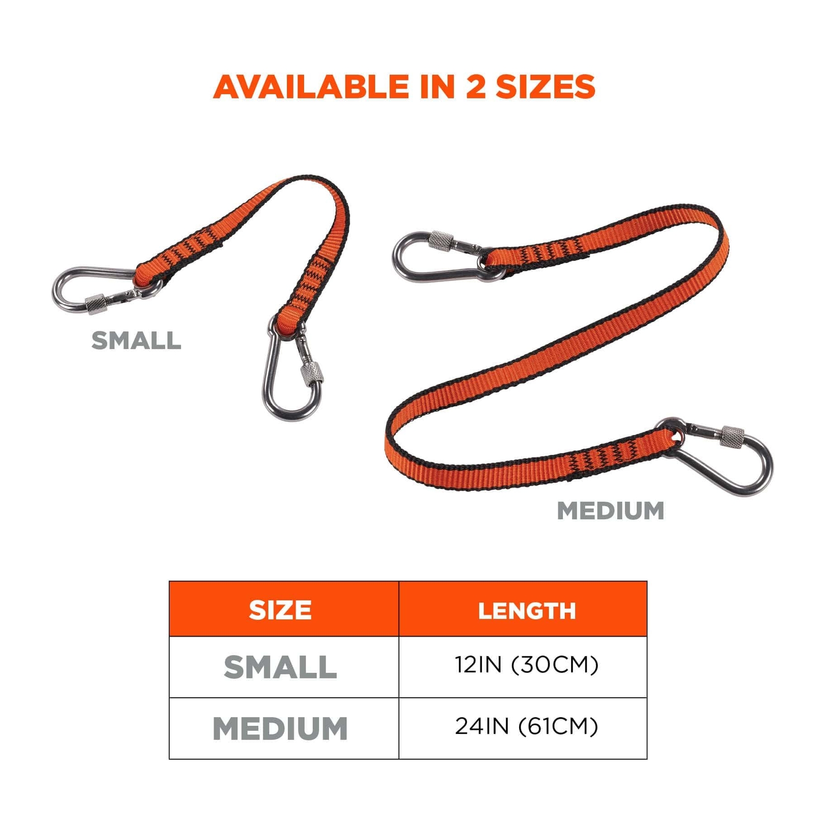 Squids 3154 Nylon Web Tool Tether 12 inch Short Lanyard - Dual Screw-Gate Car...