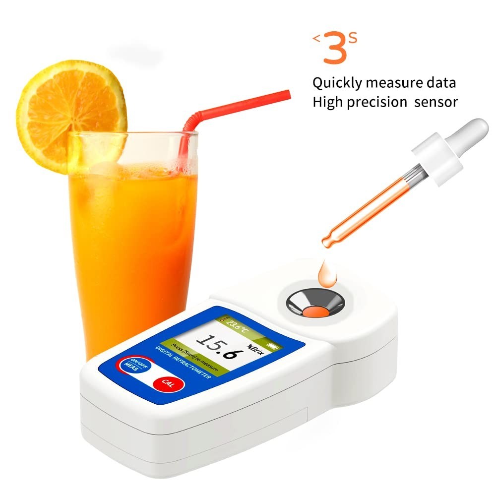 Digital Brix Refractometer brix Meter Refractometer Automatic Temperature Com...