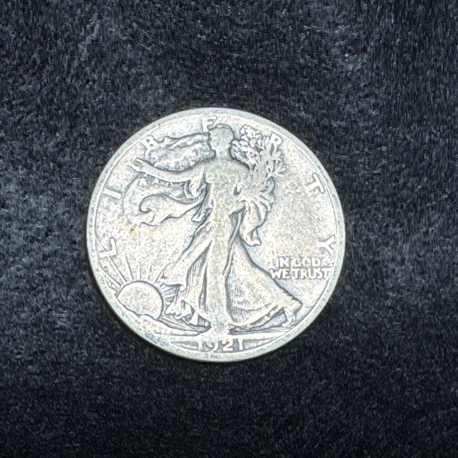 1921 S Walking Liberty Silver Half Dollar 50c Early Rare Key Date VG