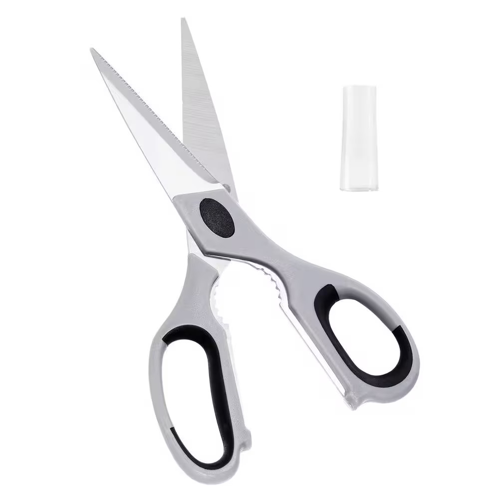 Culinary Scissors, 0.73 In., Stainless Steel, Kitchen, Shears, with Cushioned Gr