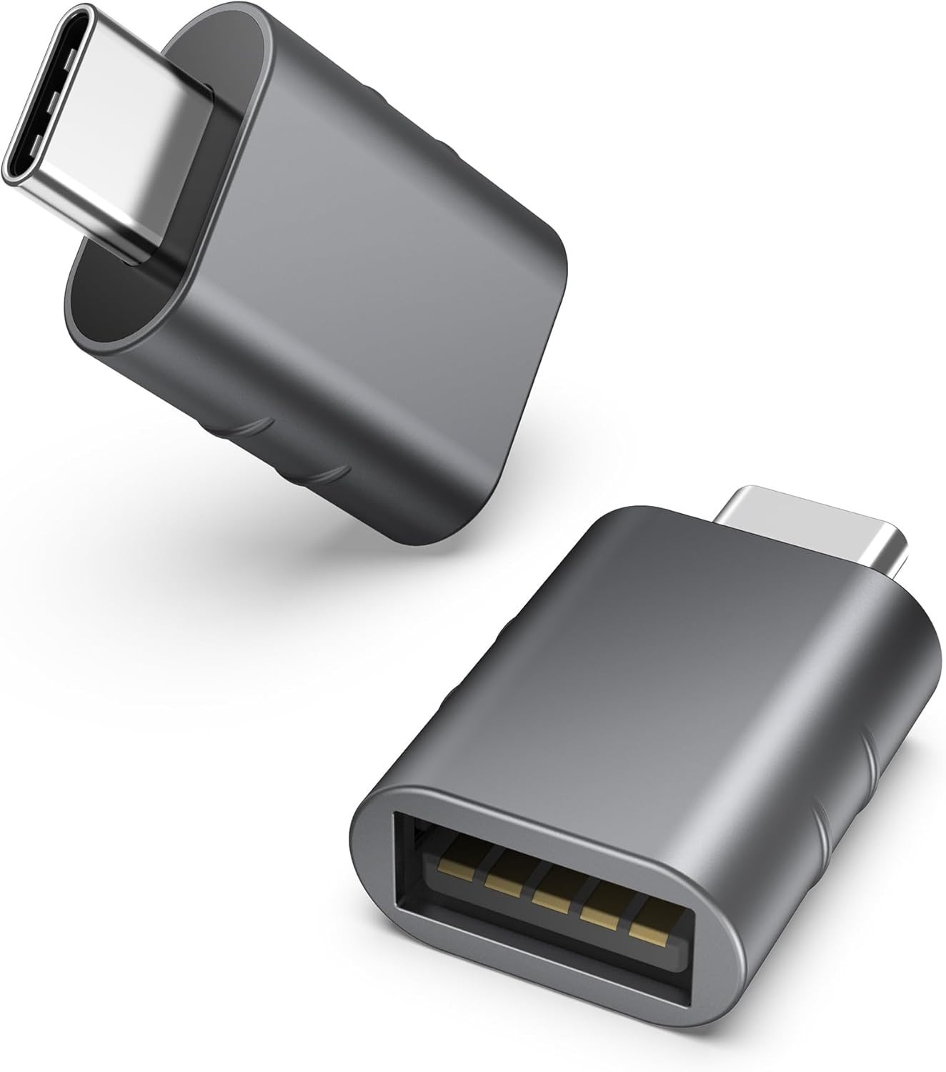 Syntech USB C to USB Adapter 2 Pack USB 3.0 Female Thunderbolt 3/4 Space Gray