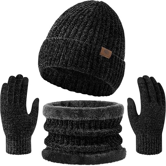 Guantes Termicos De Invierno De Mujer Hombre Para El Frio Con Gorro Y Bufanda