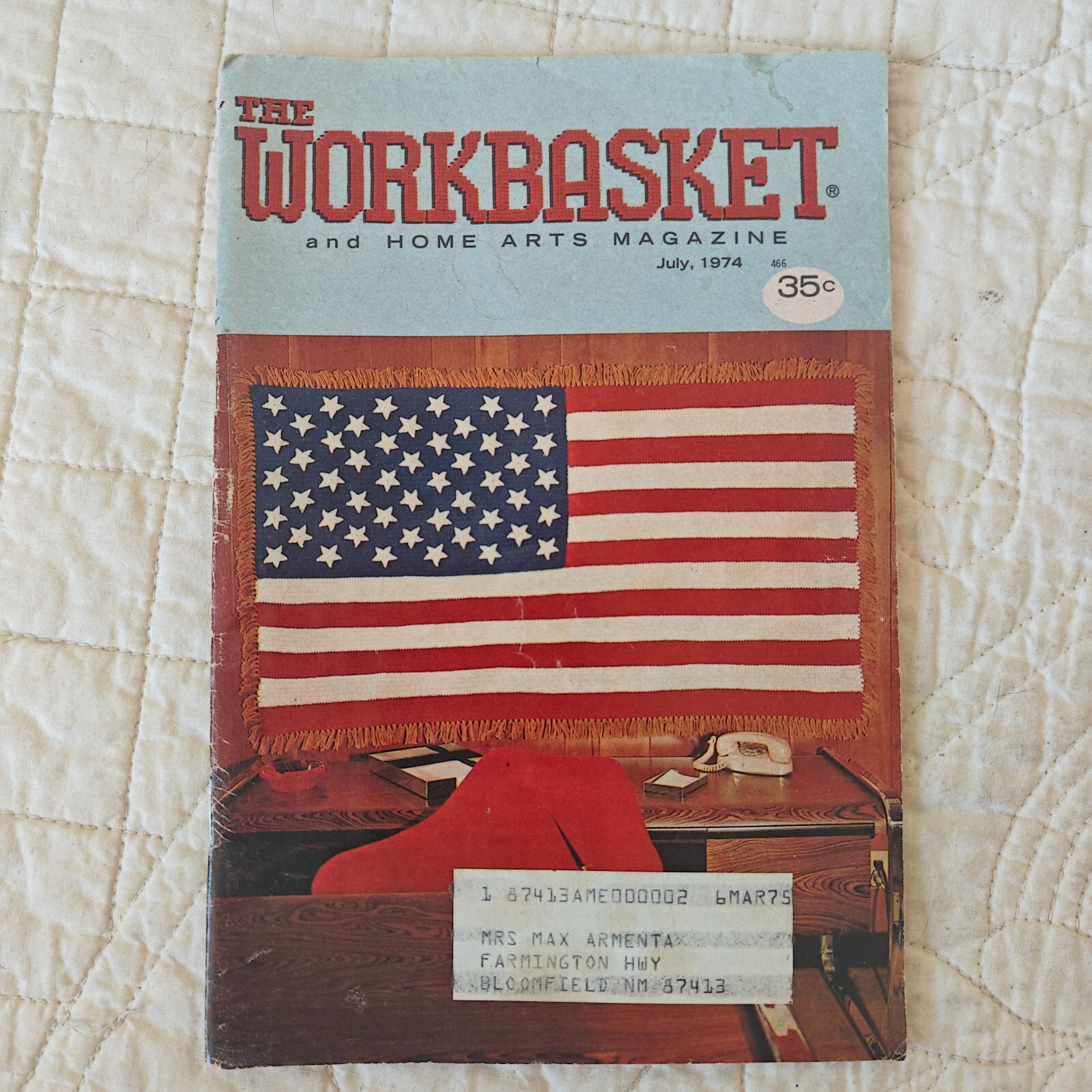July 1974 The Workbasket Home Arts Magazine Yarn Knitting & Crochet Pattern Book