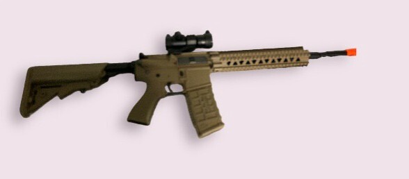 Combat Machine HK417A1 Used Hi-Cap Magazine w/ Scope Tan Adjustable Airsoft