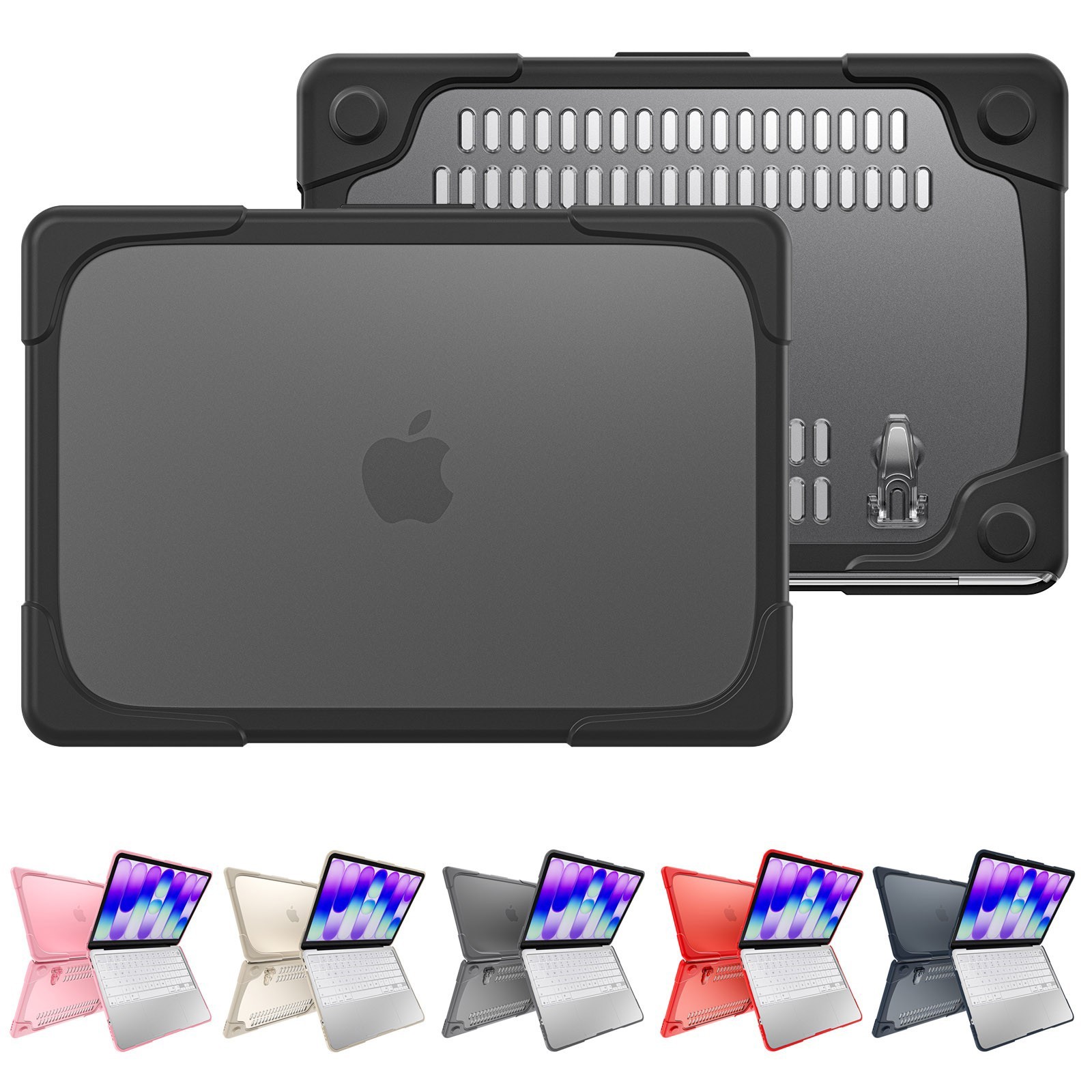 Shockproof Hard Shell Stand Case Cover for MacBook Neo 13" A3404 (2026) A18 Pro