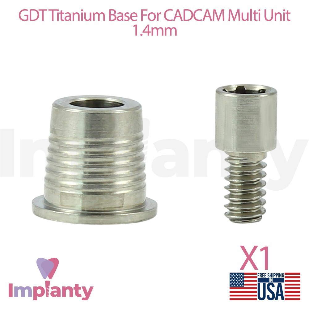 1x GDT Titanium Base For Multi Unit 1.4mm System Dental Prosthetic CAD/CAM