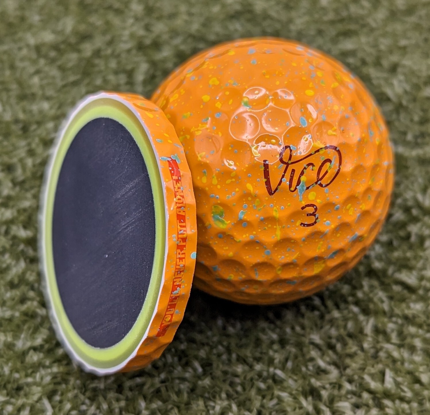 Vice Pro Plus Limited Edition Never Putt Alone Cross Section Golf Ball Marker...