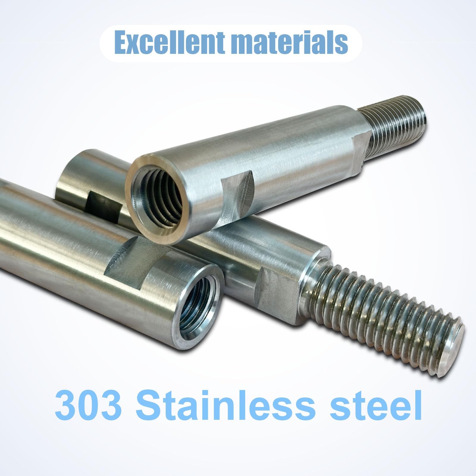 Neeki 4-1/2" Stainless Angle Grinder Arbor Extension Shaft, 5/8"-11 Thread Ar...