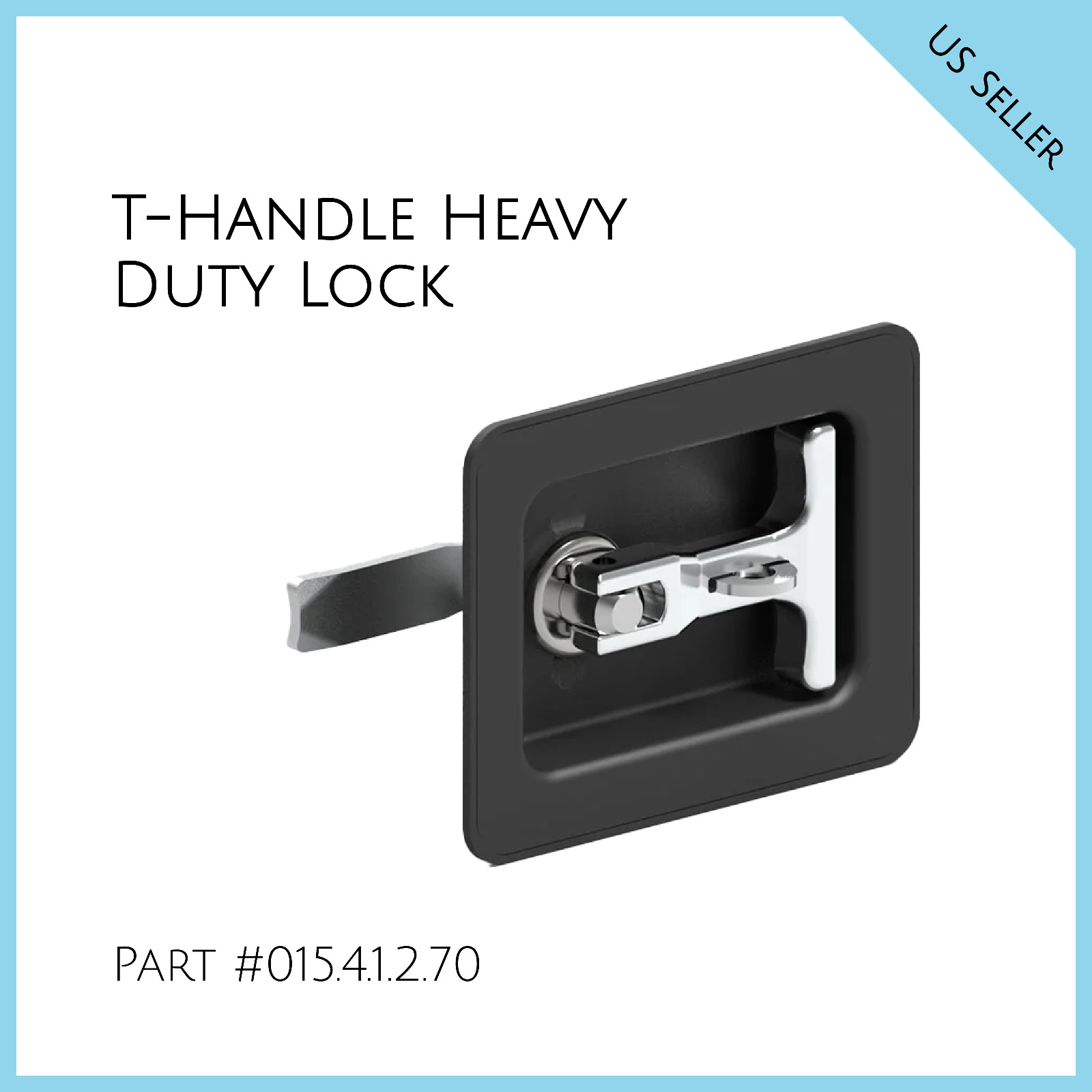 Black T-Handle Heavy Duty Lock Part #015.4.1.2.70