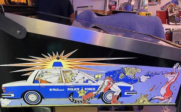 GREAT! Williams Police Force pinball machine UPGRADED...