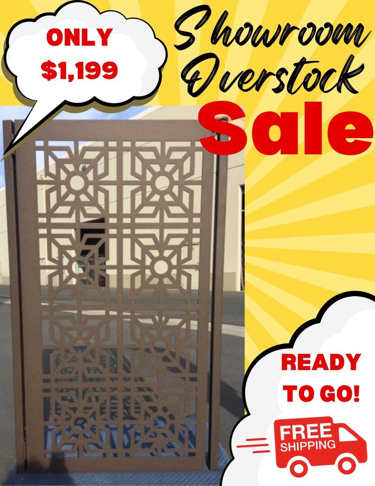 Contemporary modern metal gate, Modern Metal Gate, Custom size Art Pedestrian