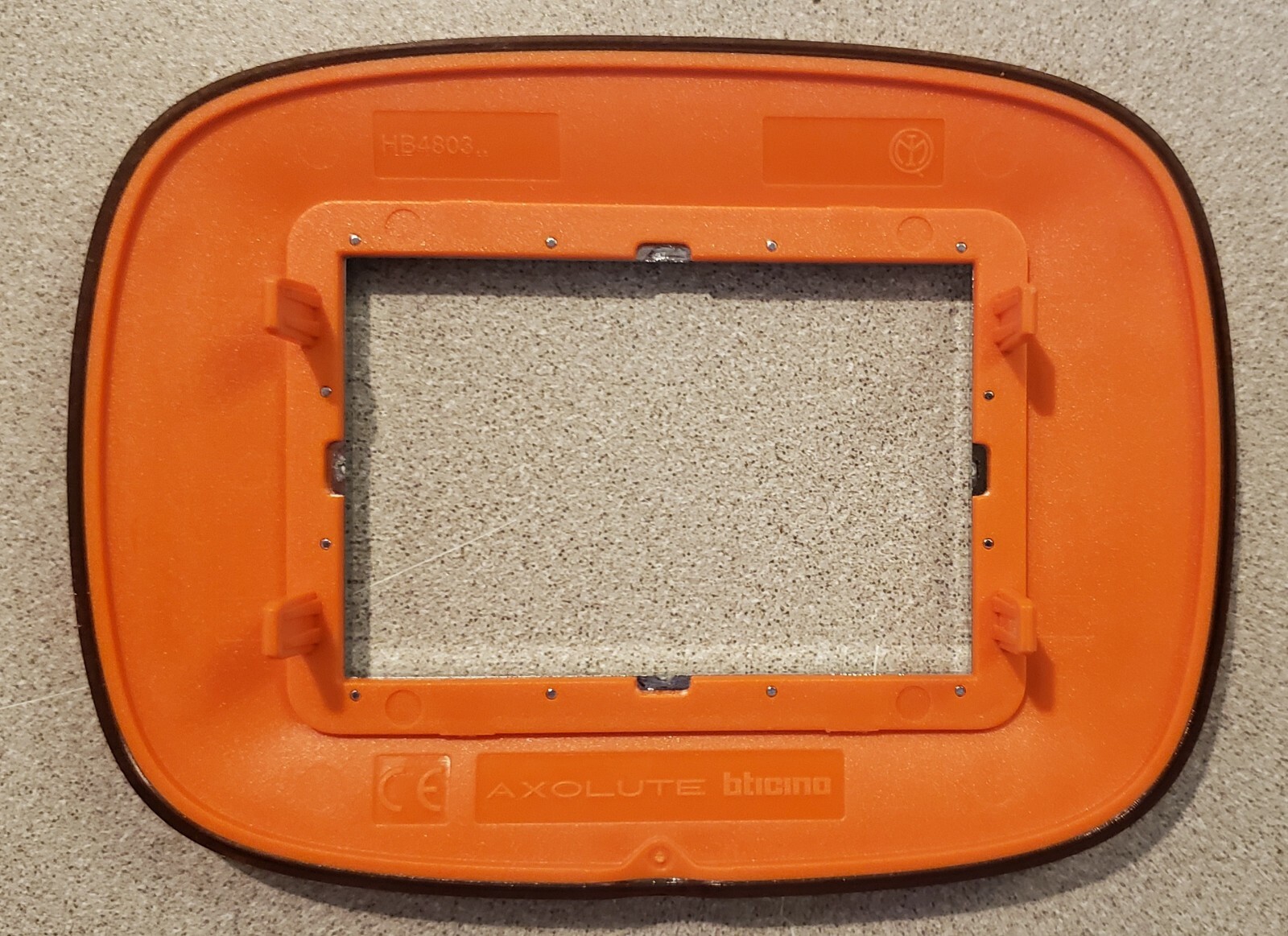 Bticino HB4803DR Elliptical Cover Plate 3 Modules Orange Liquid