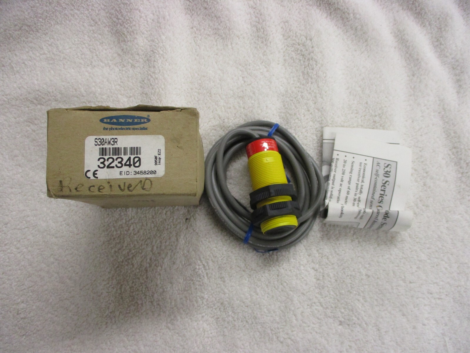 NIB BANNER EZ-BEAM S30 Series Receiver 32340    S30AW3R