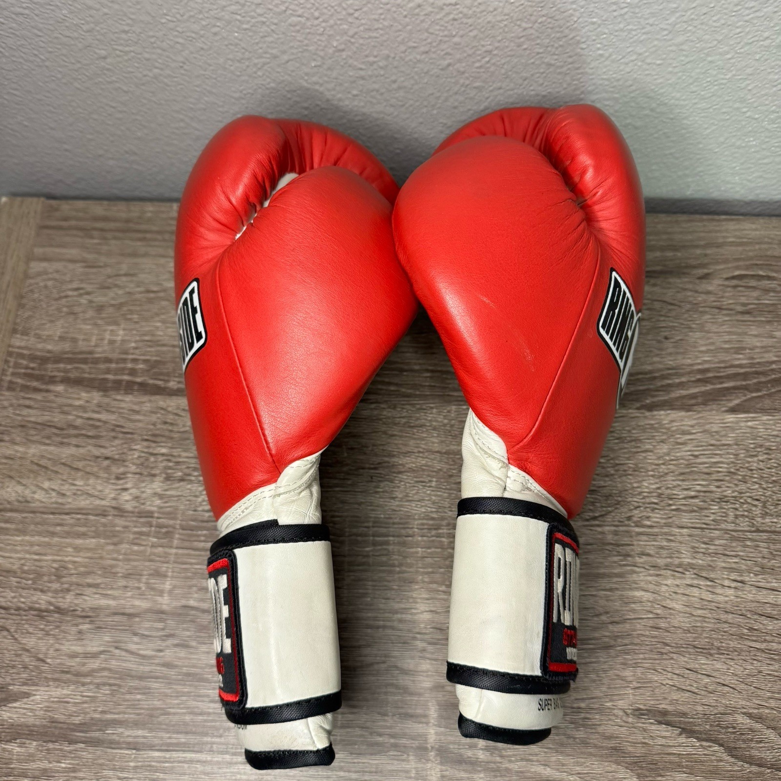 Ringside Super Bag Glove Medium Red White Hook And Loop Boxing Training