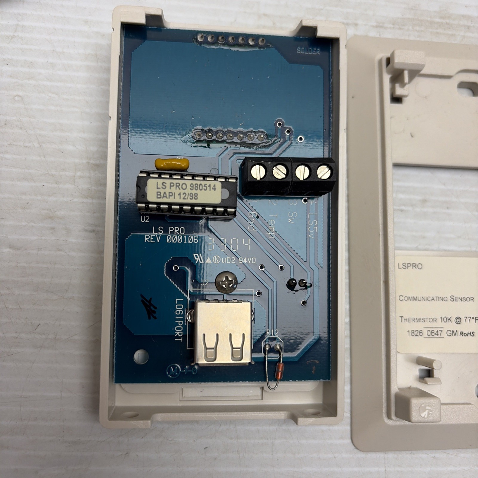 TWO Automated Logic ALC LSPRO Room Communicating Sensor Thermistor 10K @ 77F