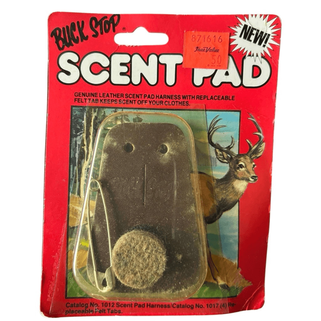 Buck Stop Scent Pad Genuine Leather With Replaceable Felt Tab NOS 1984