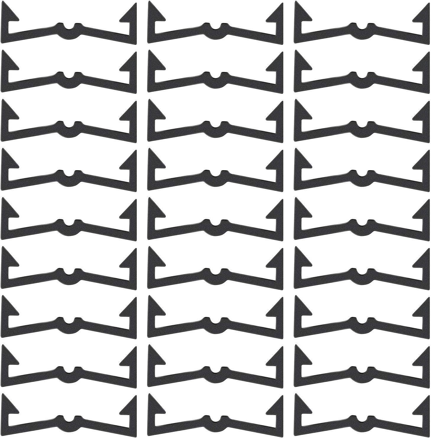 Lightweight Pegboard Clip Locks - 50 Black Plastic Retainers for DIY Projects