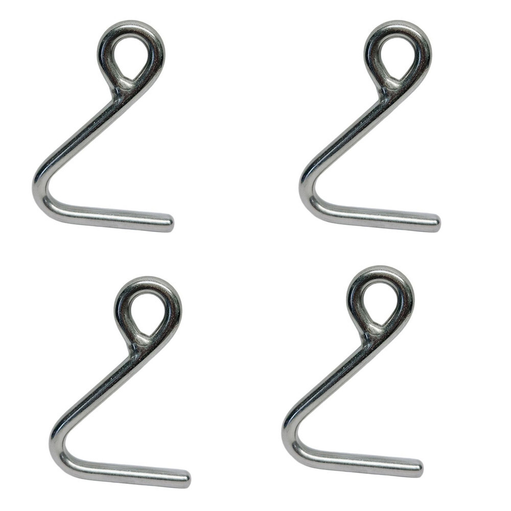 4 Pc Marine Boat Stainless Steel 5/16" Cunningham Hook Top Dock Deck Rope Yacht