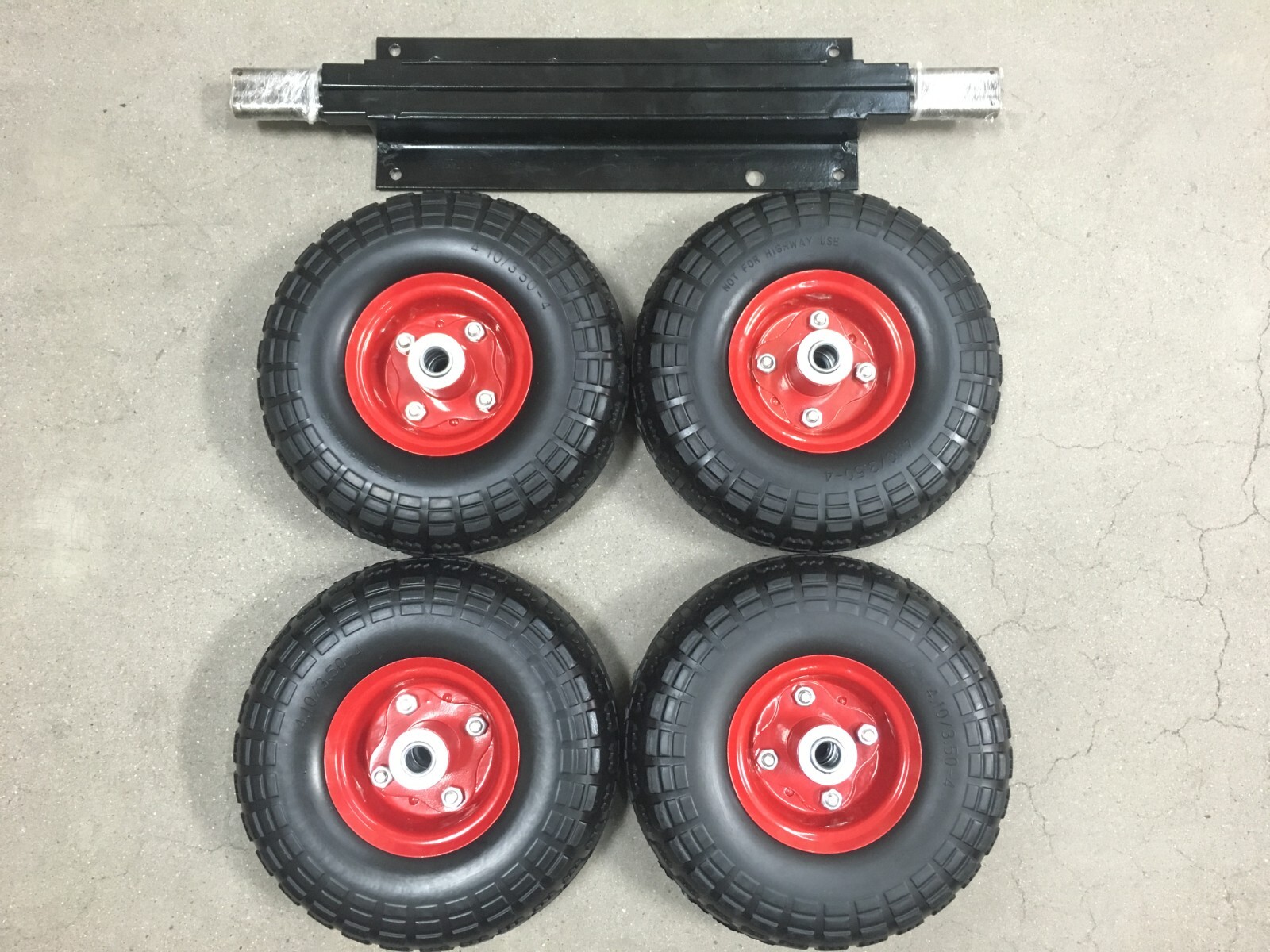 Wheel Kit for Honda Generator EU3000is - SOLID NEVER FLAT TIRES - All Terrain!!