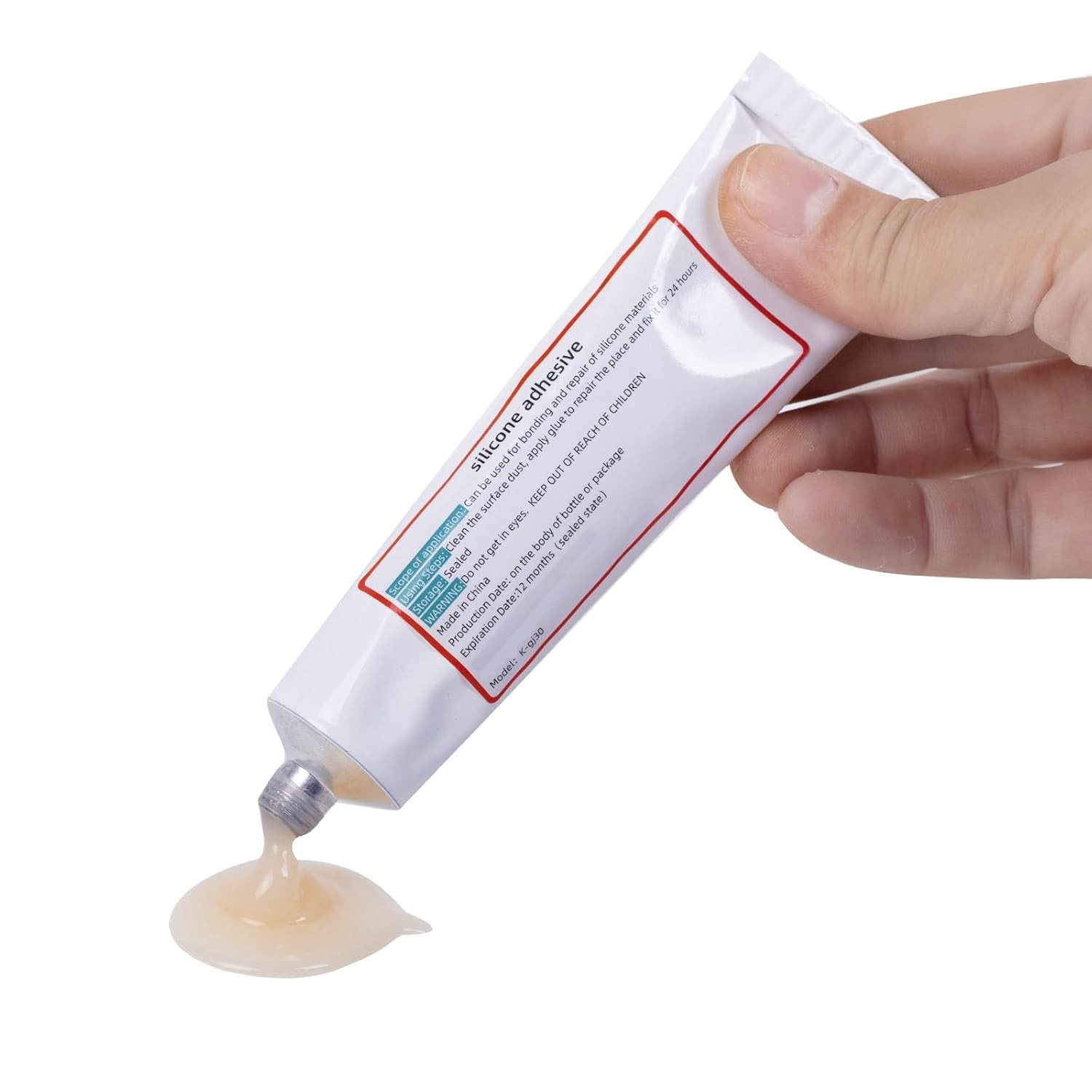 Silicone Adhesive Glue Soft Flesh Color 1.76oz color