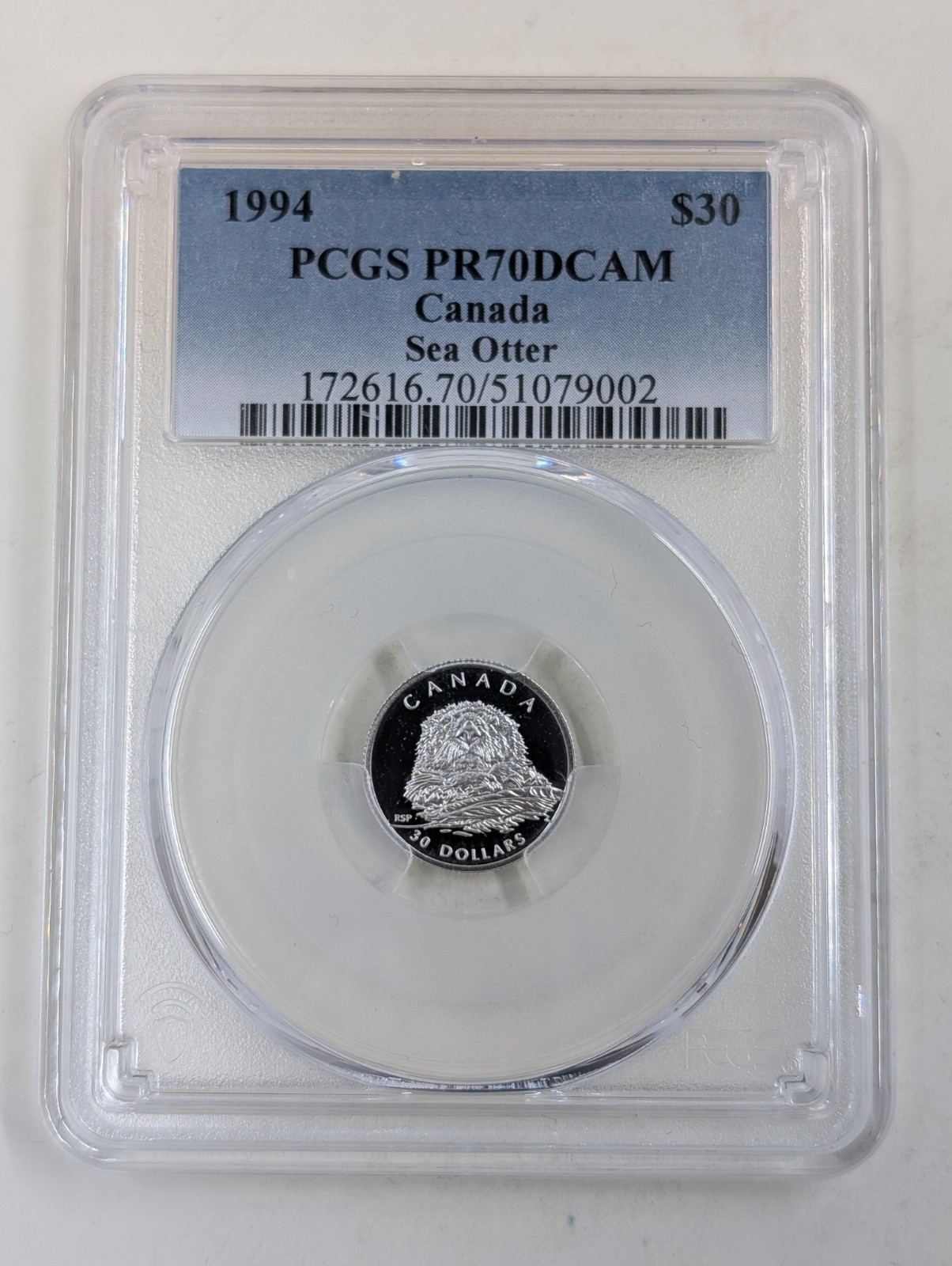1994 $30 PCGS PR70DCAM Canada Sea Otter