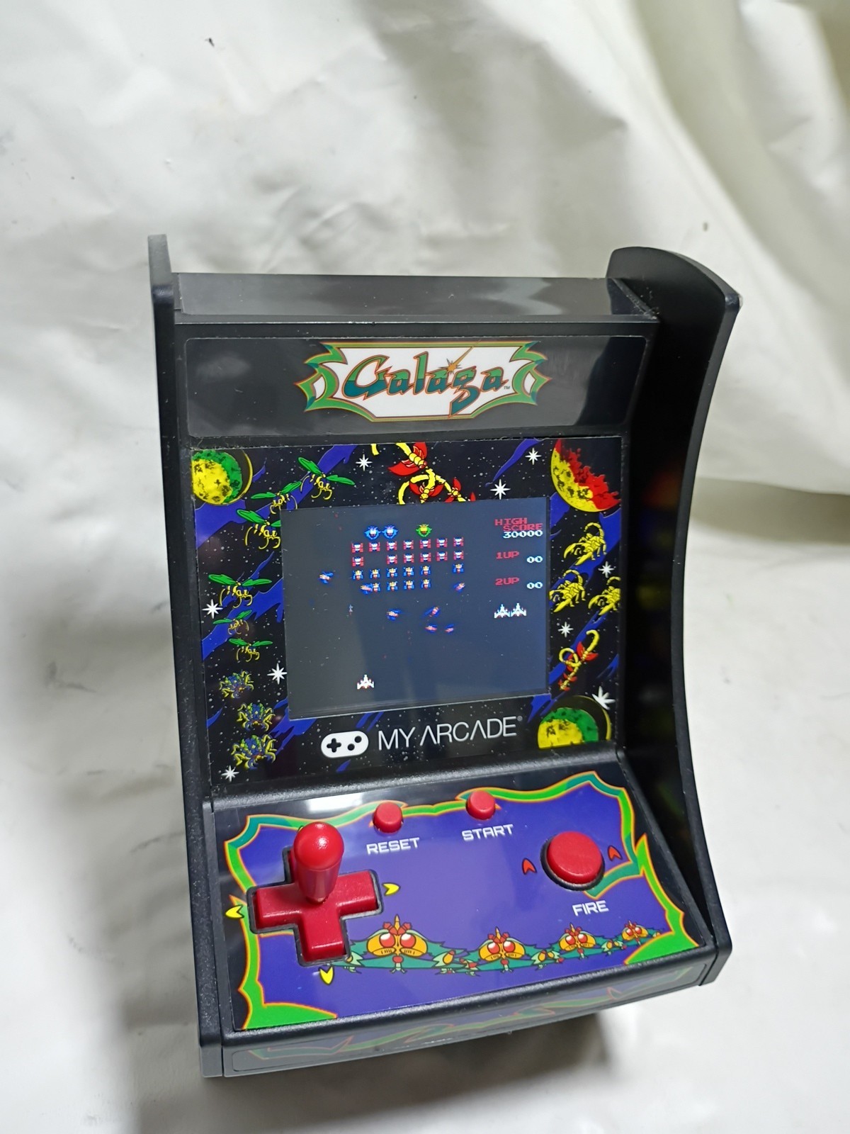 Micro Player Mini Arcade Machine Galaga Video Game 6.75” Fully Playable