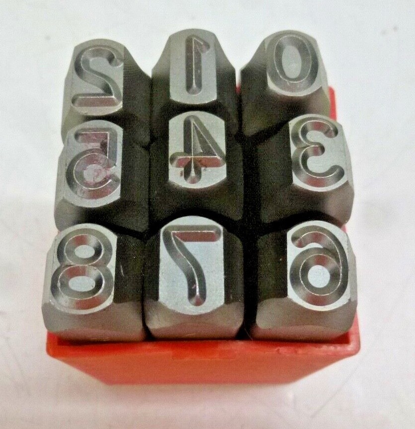 NEW Number Set, 3/8", Steel, 1F108