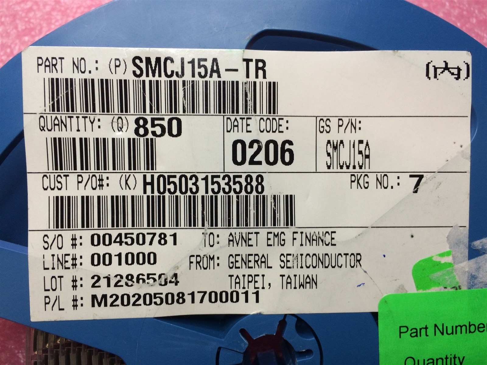 SMCJ15A GSI SMCJ15ATR TVS DIODE 15VWM 32.5VC SMC SMD 40 PIECES