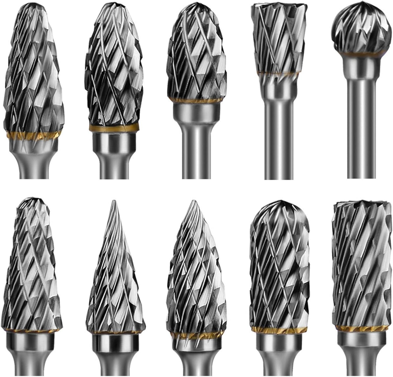 Multipurpose Double Cut Burr Set – 10 Tungsten Carbide Bits for DIY Enthusiasts