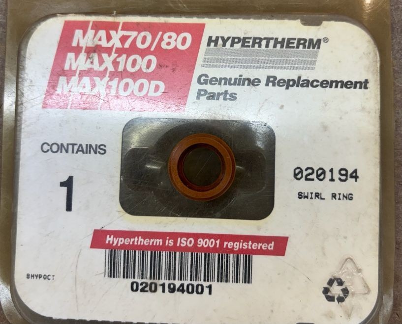 Hypertherm Max70/80 Max100 Max100D Swirl Ring 020194 OEM