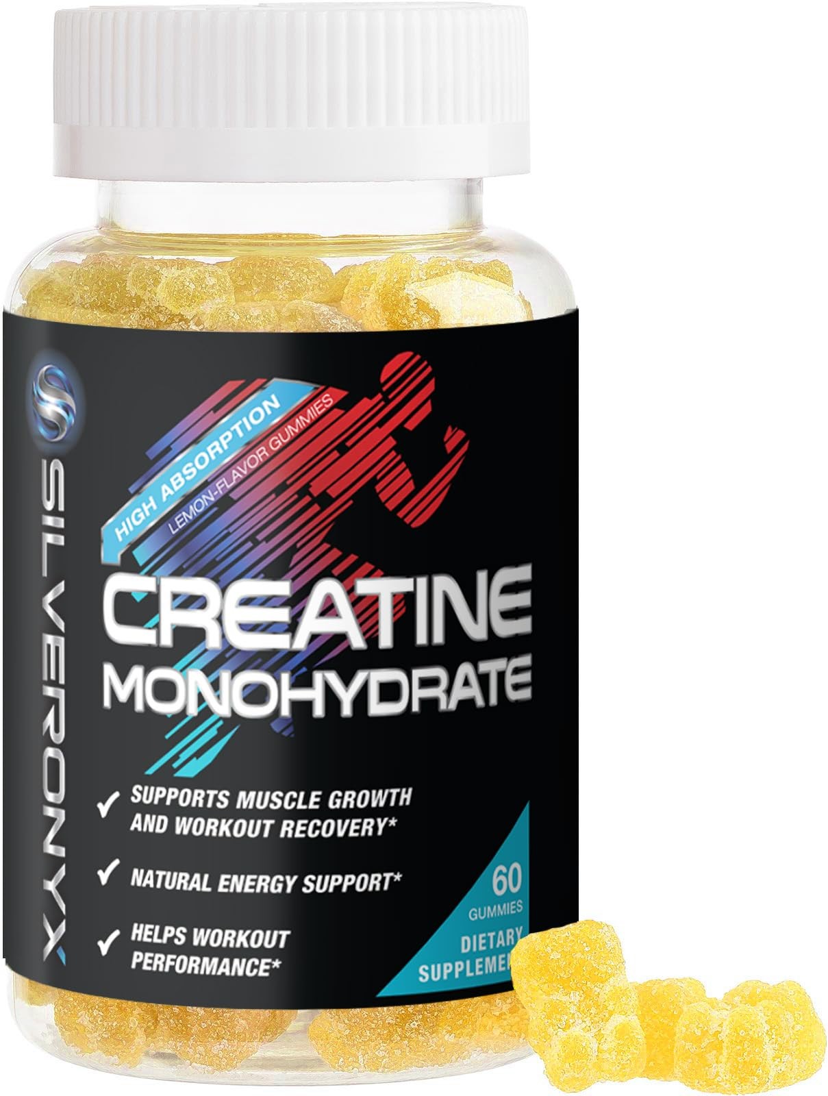 Creatine Monohydrate Gummies 2000mg - Best Micronized, Sugar Free Creatine Ch...