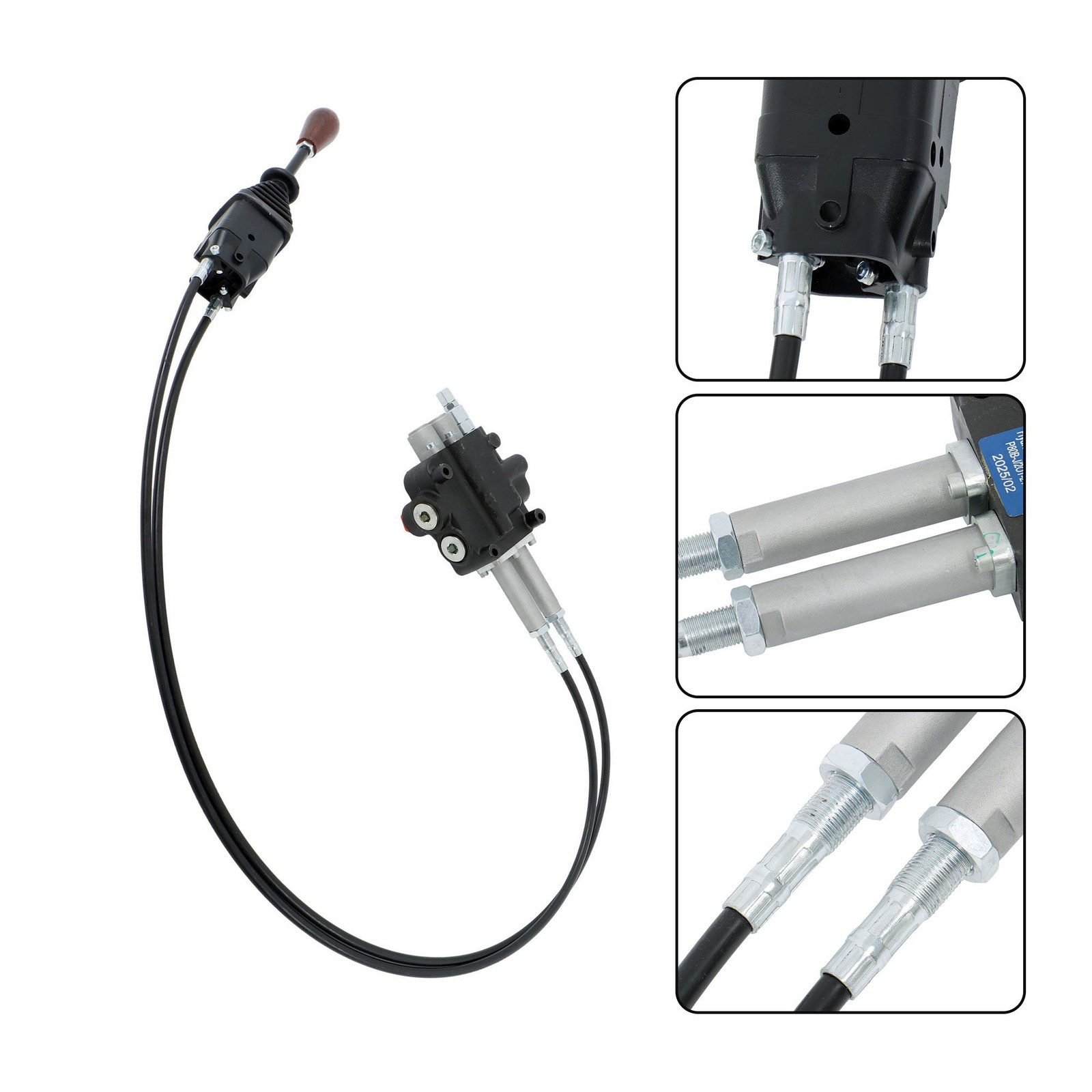P80 Remote Control Valve Kit: 2 Spool Valve 21GPM + Joystick New+ Cables