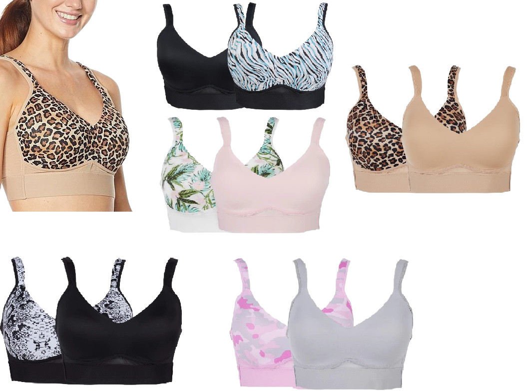 Rhonda Shear Molded Cup Bra with Mesh Back 2 Pk