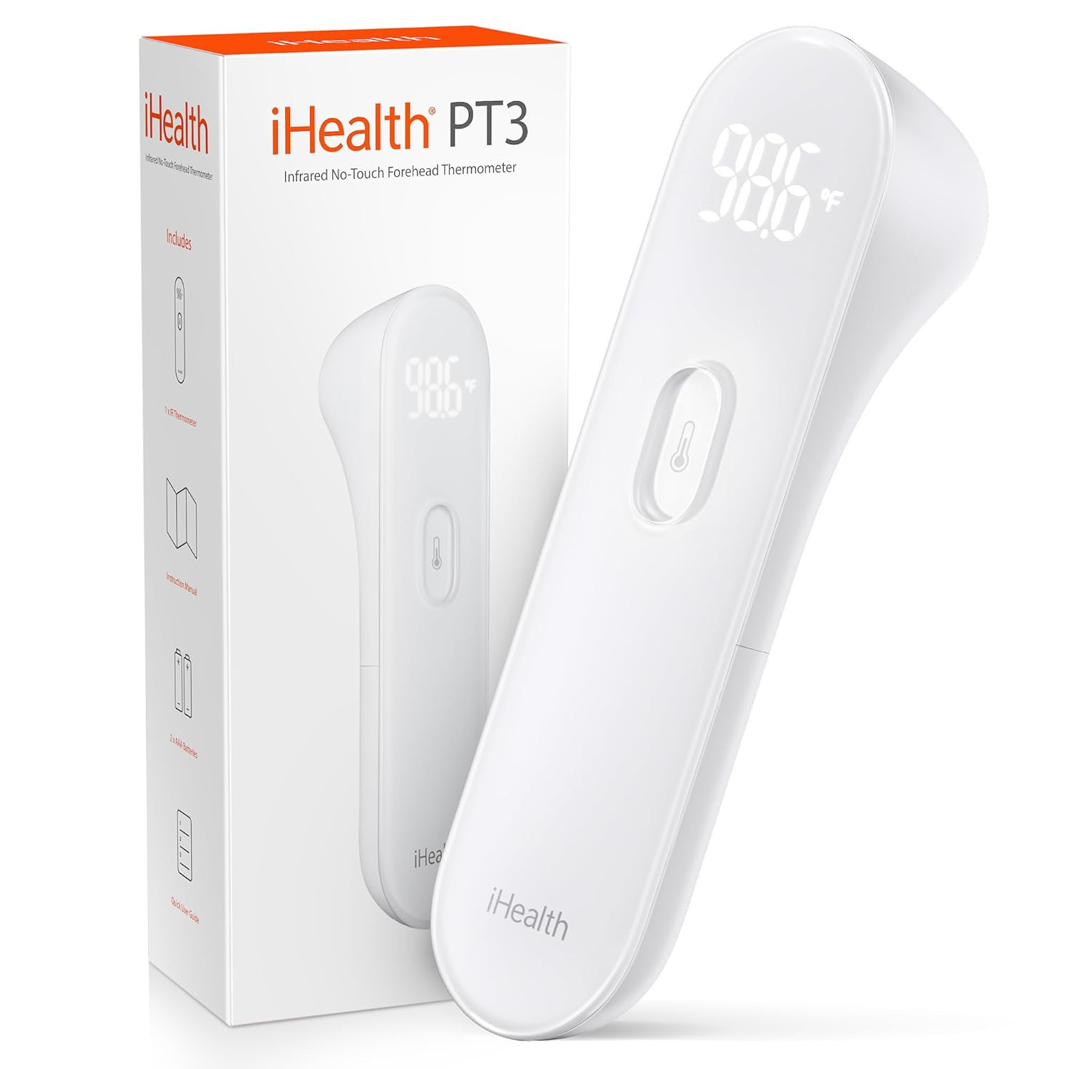 No-Touch Forehead Thermometer for Adults, Kids, Babies - 1S Fast Accurate, 3 Ult